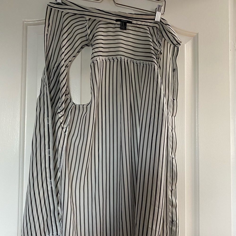 Stripped overpiece blouse